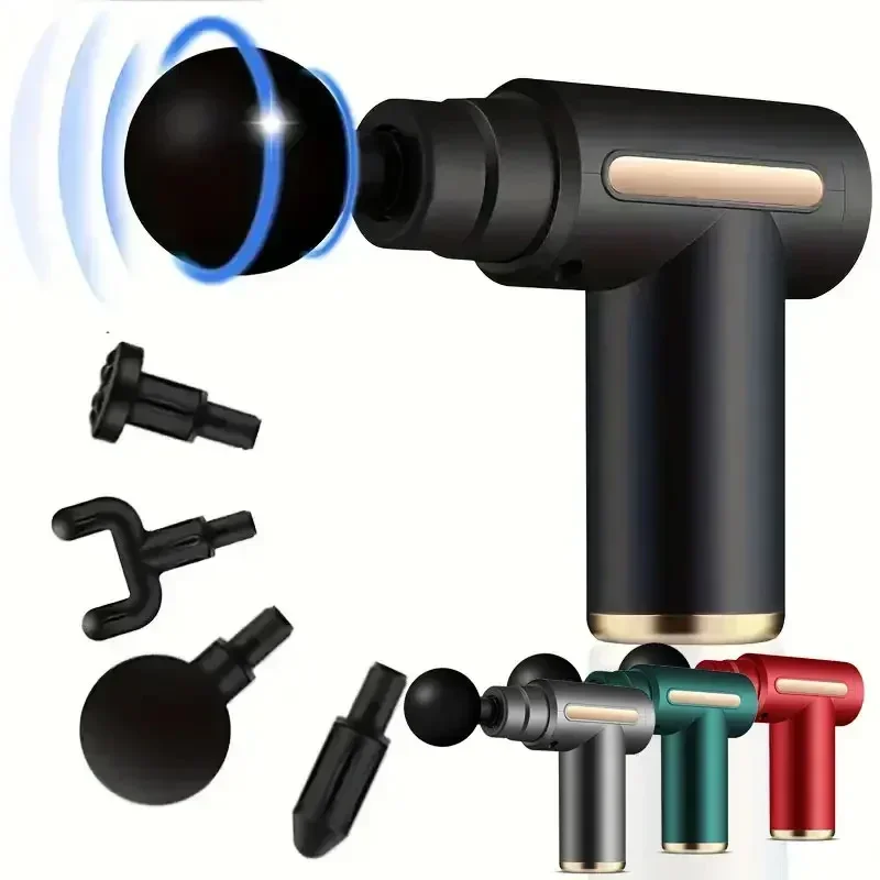 Massage Fitness Equipment Neck Grab Fascia Gun, USB Mini Muscle Relaxation Vibrating Gun Rod