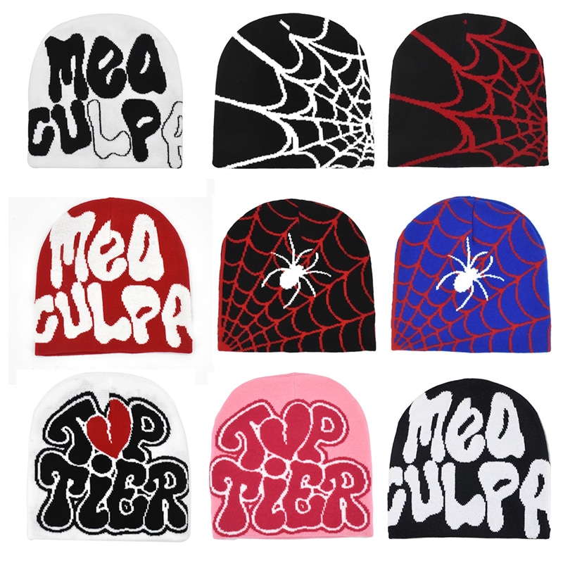 Y2K Mea Culpa Knit Beanie: Premium Quality Warm Hat for Men and Women - Fashionable Hundred Take Gold Cap
