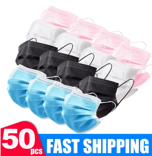 Safe Guard 3 Layer Disposable Face Masks Breathable Anti-Dust Protection with Earloops