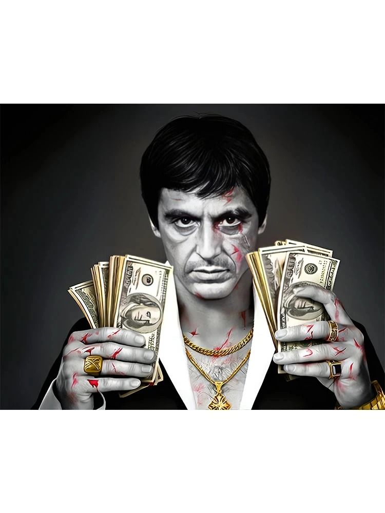 Scarface Tony Montana Canvas Print Gangster Movie Wall Art Decor
