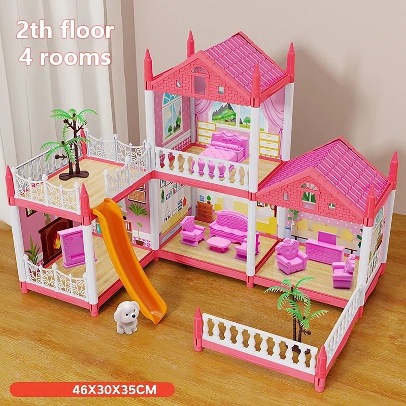 3D DIY Dream Princess Castle – Children's Musical Assembly Villa