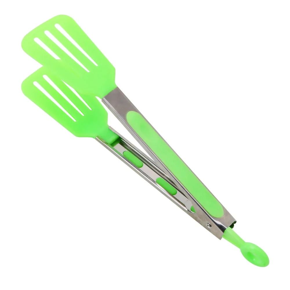 Non Stick Kitchen Tongs Stainless Steel Handle Cooking and Serving Tool