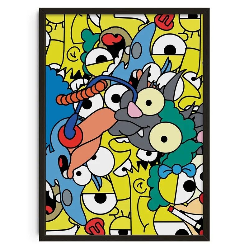 Mid Century Japanese Abstract Canvas Wall Art Prints