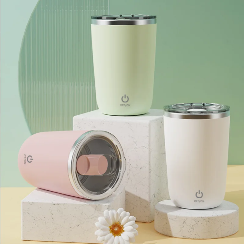 Rechargeable Automatic Coffee Stirring Mug, Lazy Rotating Magnetic Stirring Cup, Stainless Steel Milk Mixing Mug, Electr