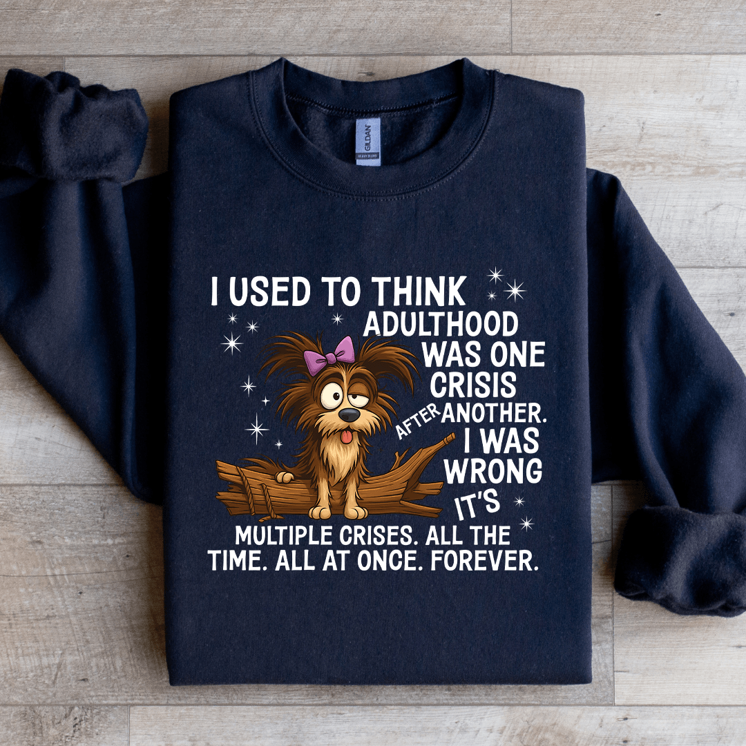 I Used To Think Adulthood Was One Crisis After Another Sweatshirt