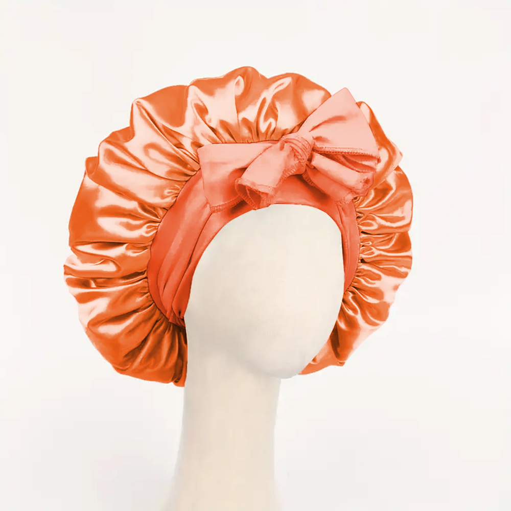 Adjustable Satin Sleep Hair Bonnet Premium Satin Hair Protection Cap