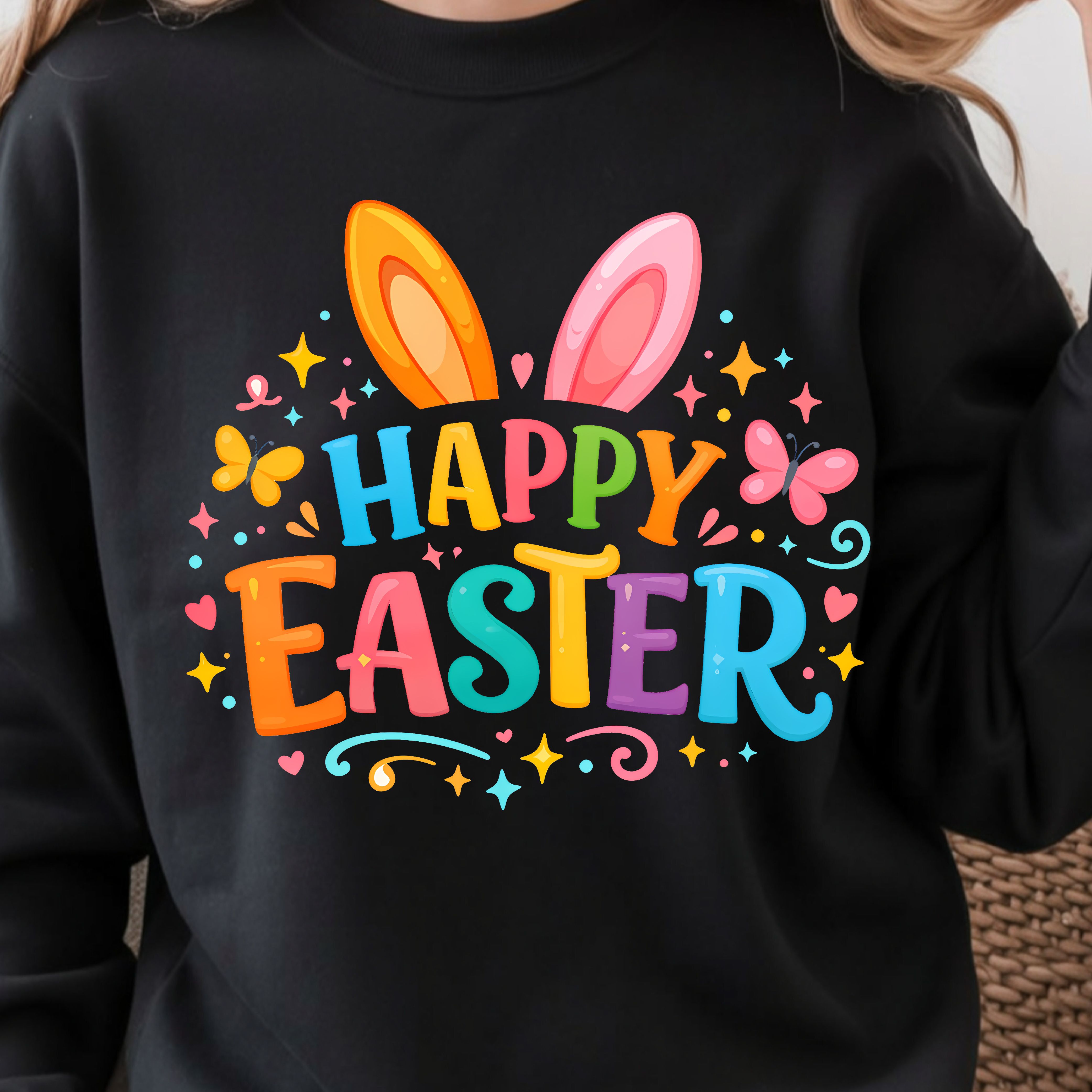 Happy Easter Shirt – Bunny Ears Design Easter Tee