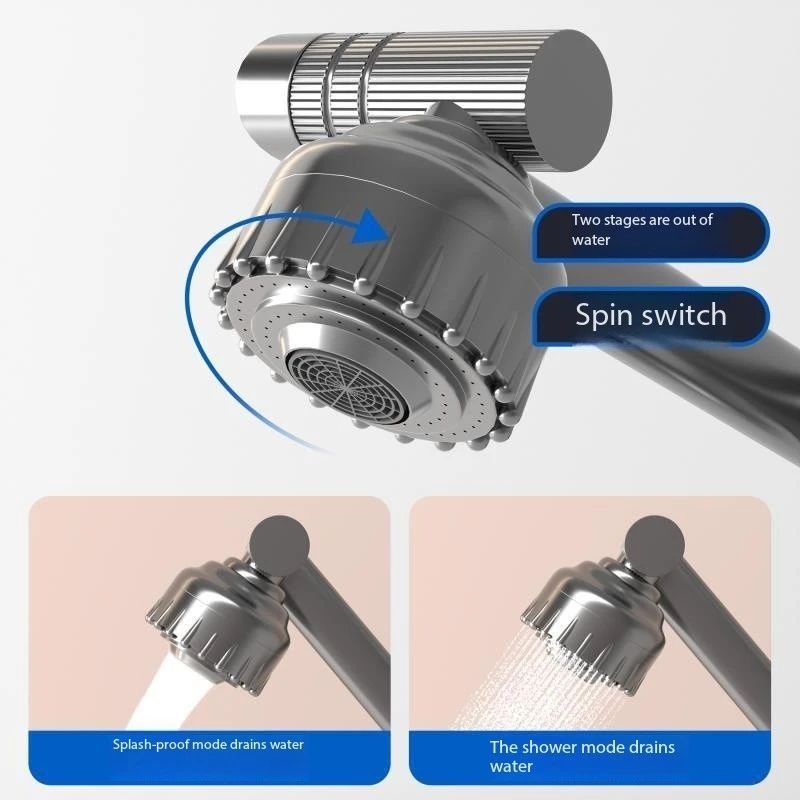 Brushed Nickel Swivel Kitchen Faucet Anti Splash Sink Mixer Tap Hot Cold Water Stainless Steel Bathroom Fixture