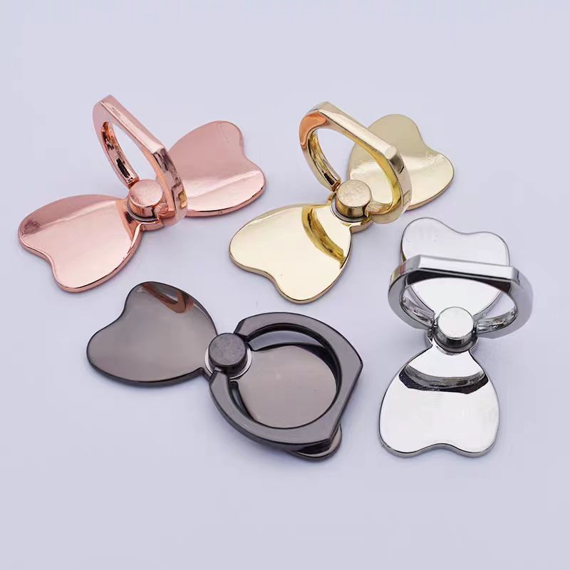 Elegant Bow Phone Ring Holder Stand with Rotation