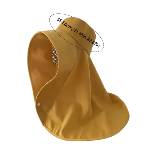 Sun Protection Hat with Neck Cover Breathable Wide Brim Travel and Beach Hat