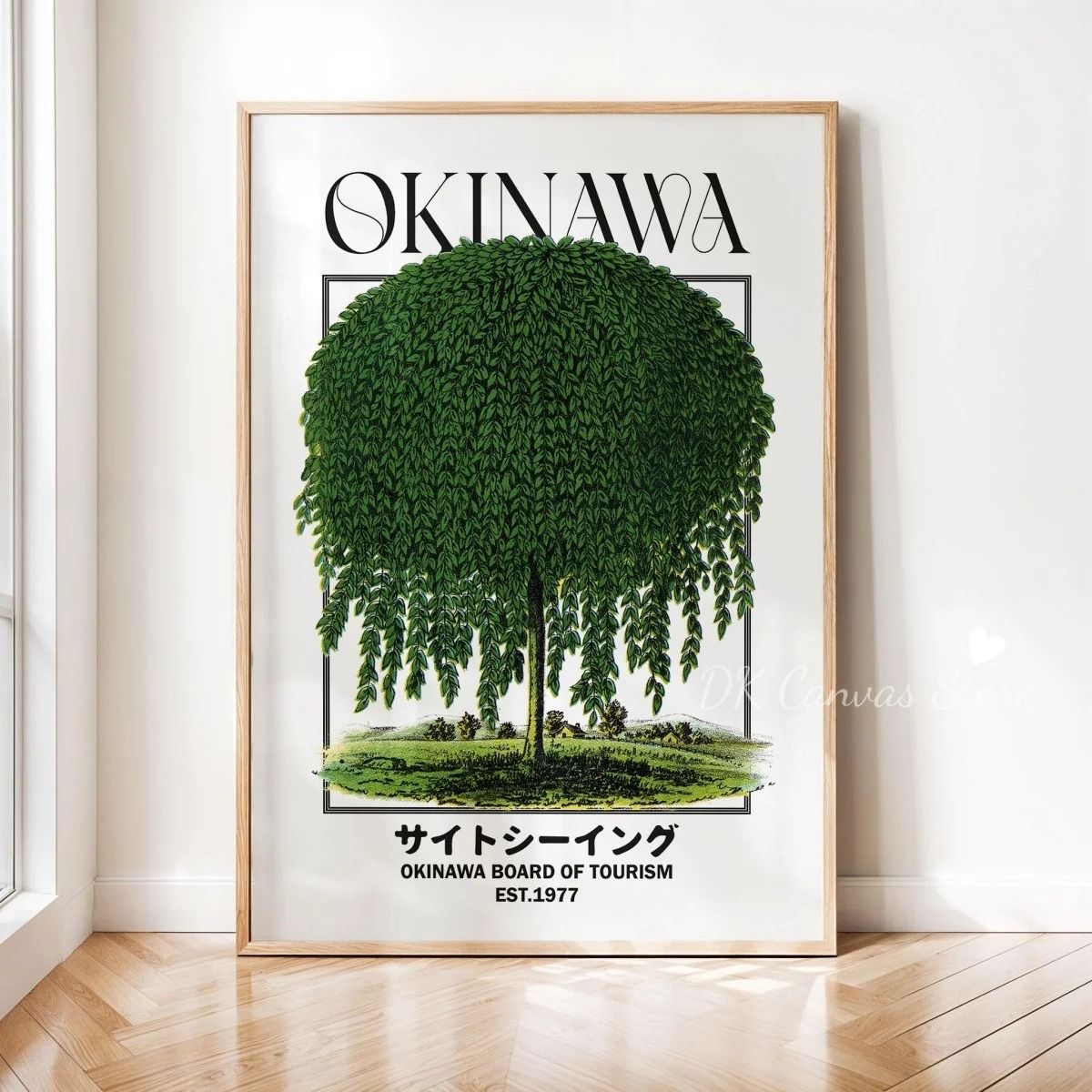 Okinawan Narrative Canvas – High-Definition Japandi Architectural Art