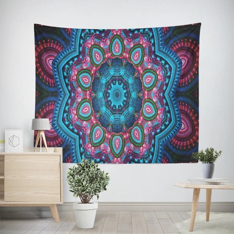 Bohemian Mandala Tapestry Wall Hanging Psychedelic Hippie Room Decor