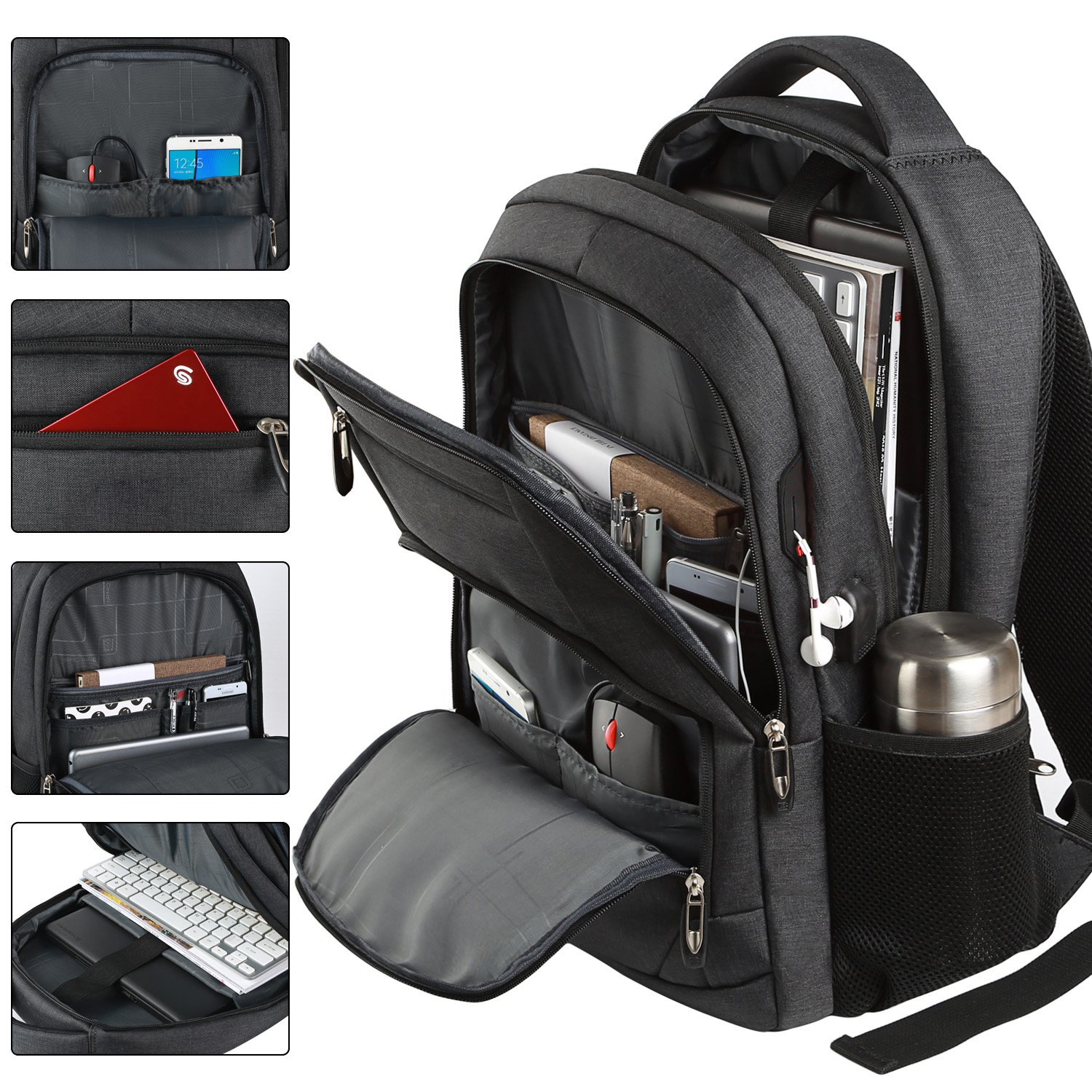 Waterproof Camera Backpack with Laptop Sleeve Large Capacity Travel Hiking Gear Bag
