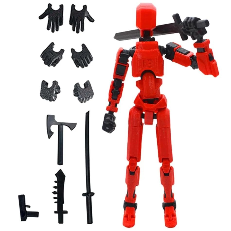 3D Printed Posable Mannequin Action Figure Multi Jointed Robot Model