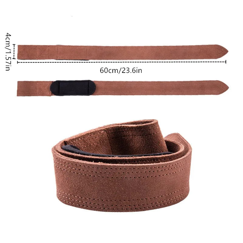 Leather Weight Lifting Wrist Straps, Non-Slip Grip Gym Training