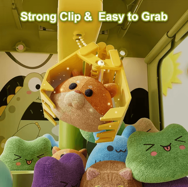 Electronic Dinosaur Claw Machine Game Mini Adjustable Catch Doll Arcade Toy for Kids