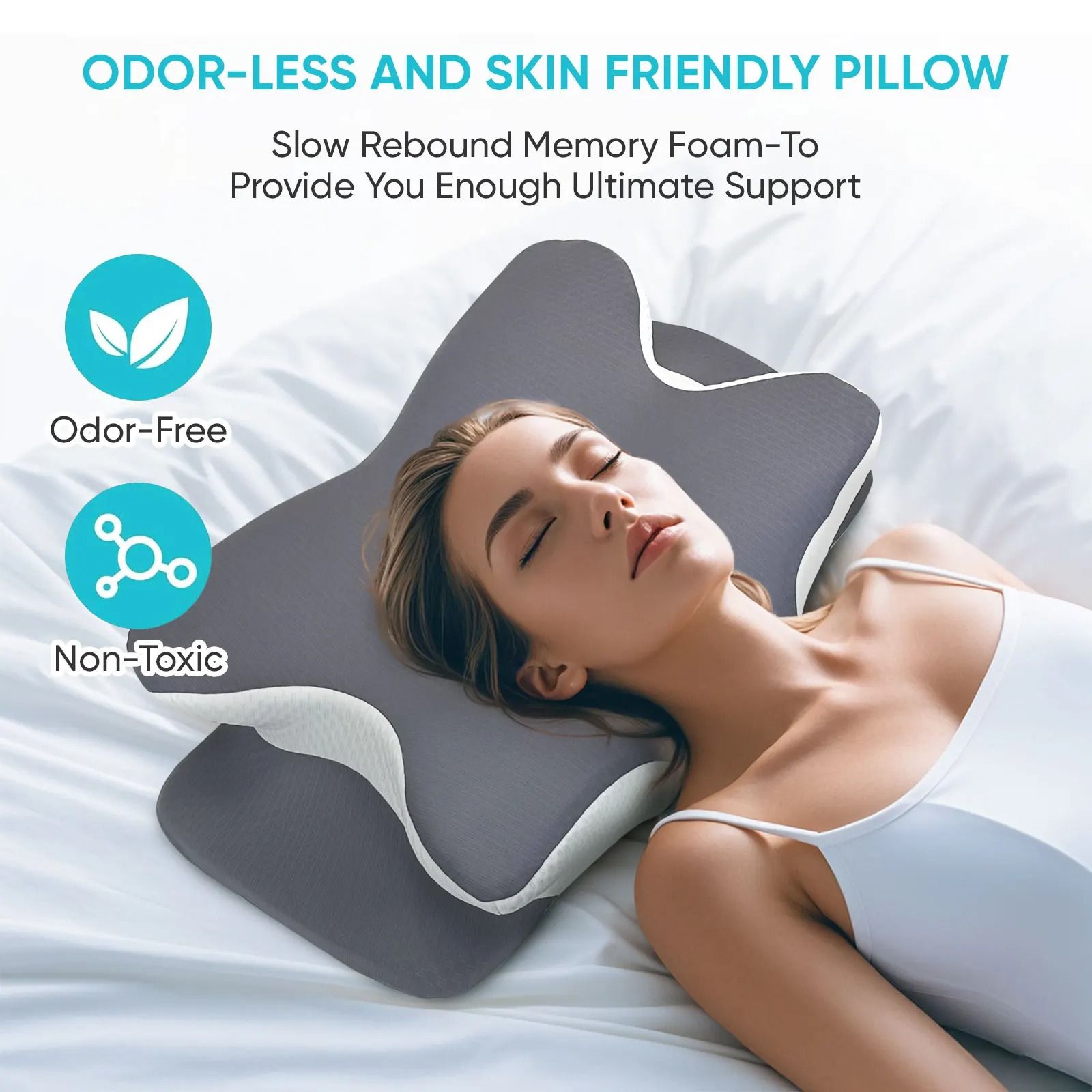 High-Fidelity Cooling Silk Cervical Pillow