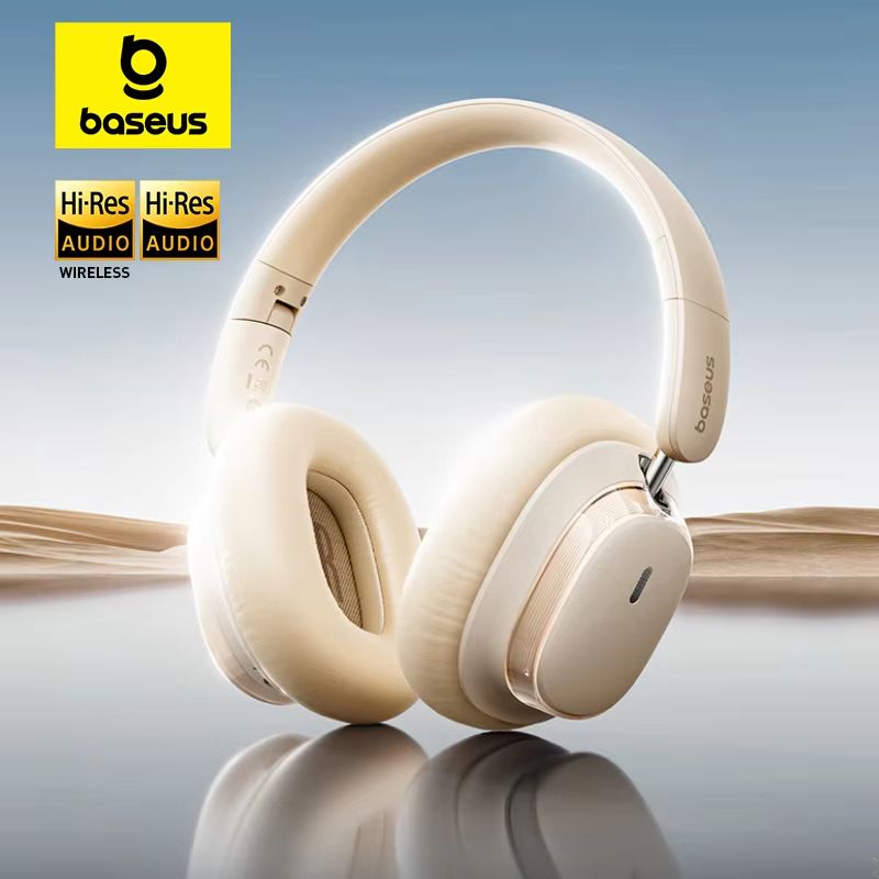 Baseus Bowie H1s Bluetooth Noise Cancelling Headphones Hi-Res Wireless Over-Ear Headset with 120H Battery