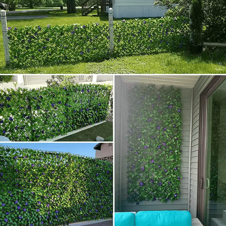 Expandable Artificial Ivy Privacy Fence – Stylish Green Wall Screen for Balcony & Garden