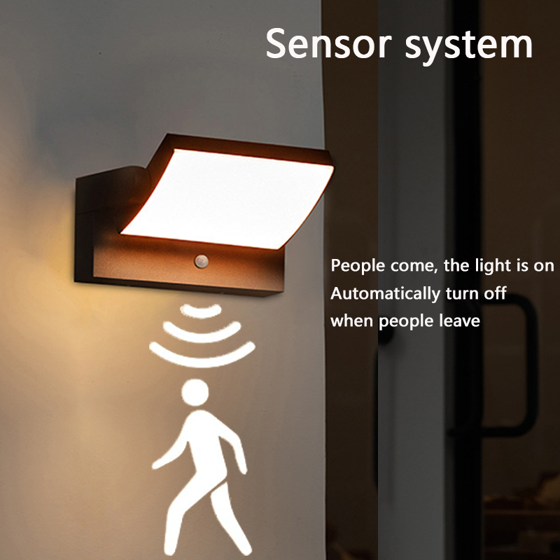 Outdoor LED Wall Lamp, Waterproof Motion Sensor Light, Modern Decorative Porch & Garden Lighting for Pathway & Balcony