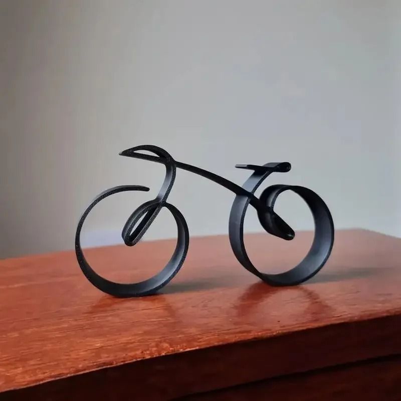 Minimalist Acrylic Bicycle Sculpture Modern Desk Decor Ornament