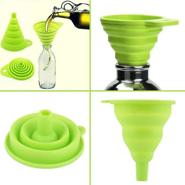 Mini Collapsible Silicone Funnel for Kitchen and Travel