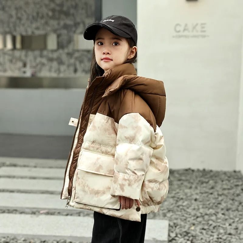 Girls Gradient Patch Down Winter Parka