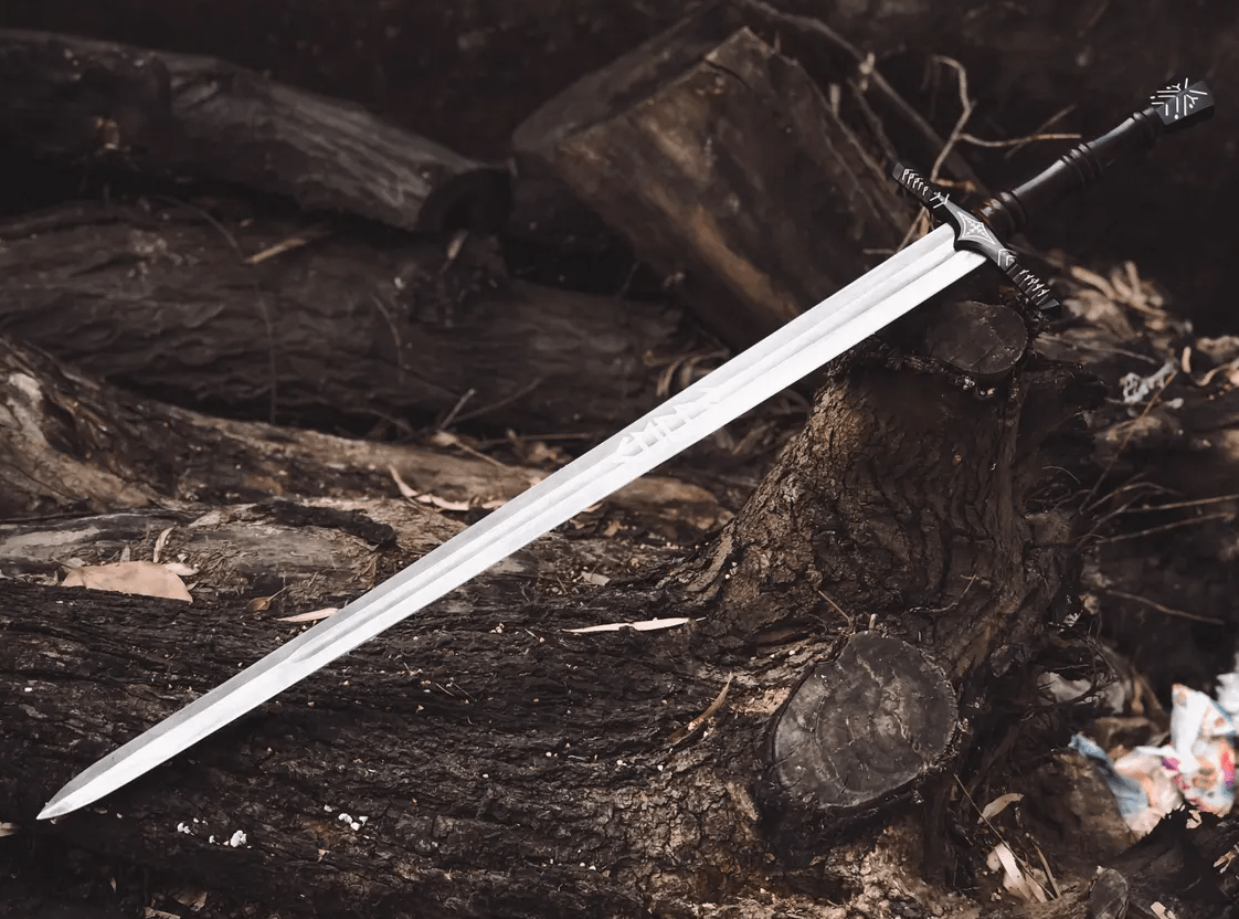 Witcher Sword Set | Geralt of Rivia Steel & Feline Silver Sword + Griffin Silver Sword – Engraved Blades
