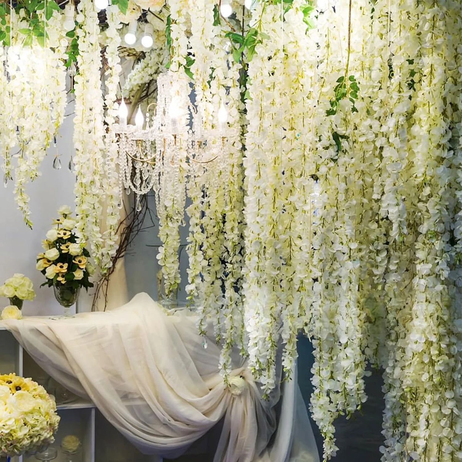 Botanical Violet Cascade | 108cm Artificial Floral Vine | Executive Studio & Wedding Sanctuary Decor