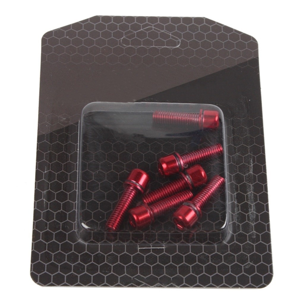 Ultralight Bike Stem Screws, Stainless Steel Handlebar Screws with Washer, Bike Stem Bolts for Easy Bike Maintenance