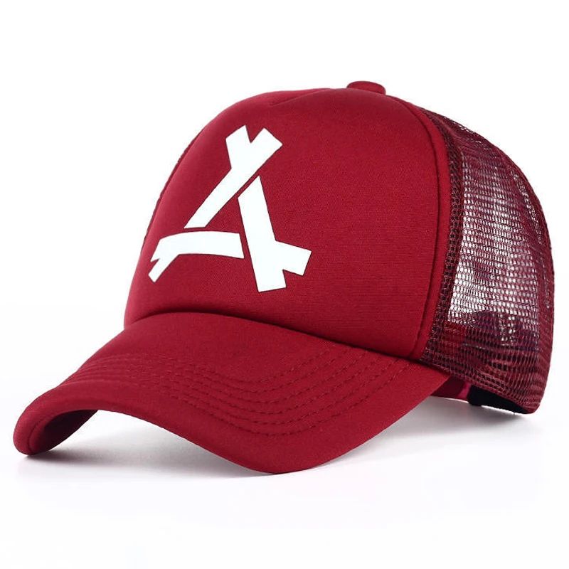 Unisex A Letter Mesh Trucker Baseball Cap