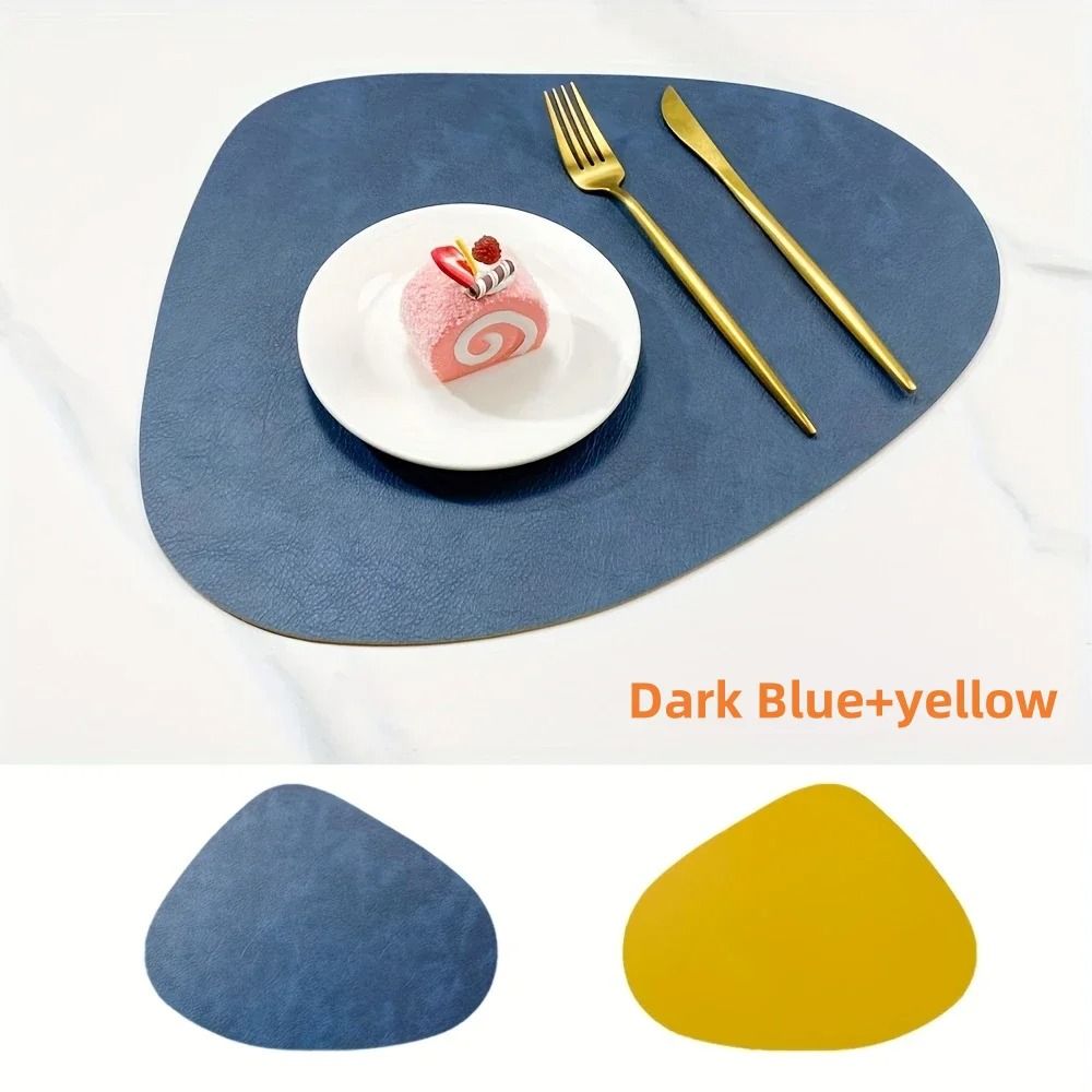 Premium PU Leather Placemats & Coffee Coasters – Waterproof & Heat-Resistant Table Mats