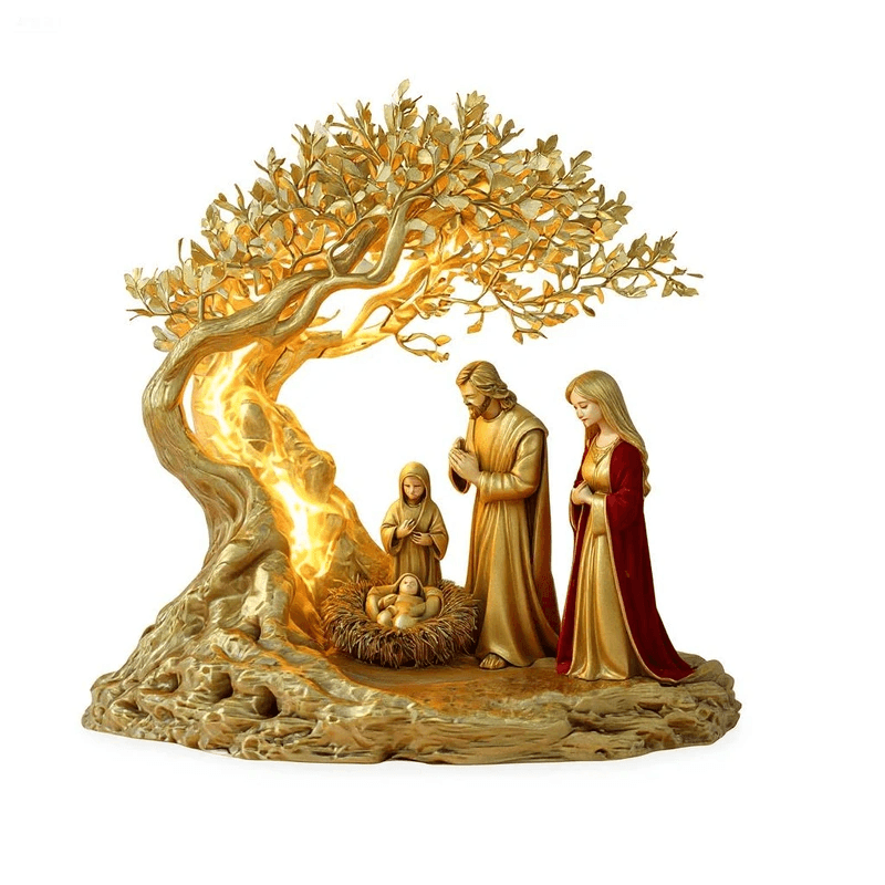 Jesus and the Tree of Life Ornament | Faith-Based Newborn Gift