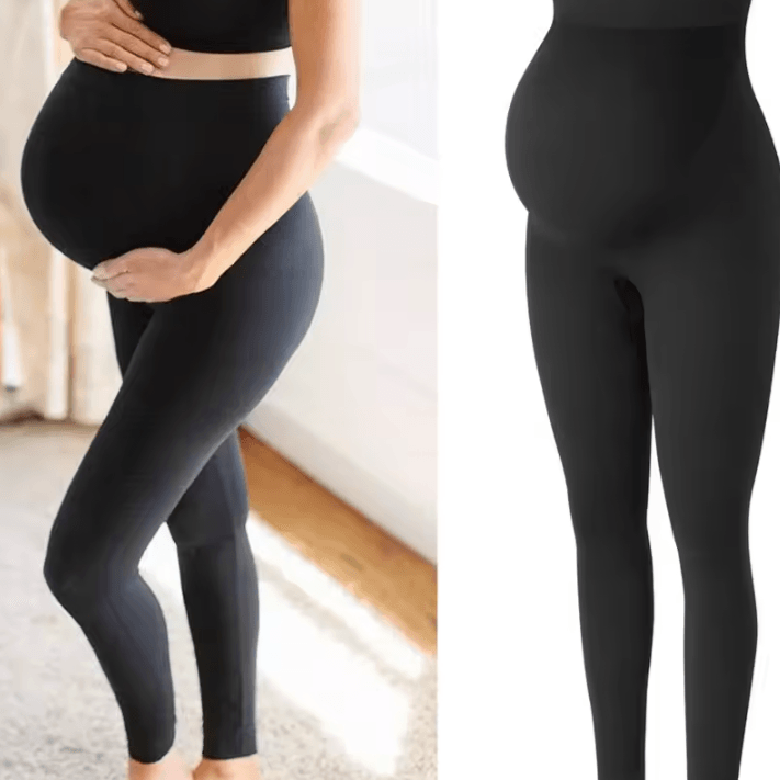 High Waist Maternity Belly Support Leggings – Stretch Pregnancy Leggings for Women Body Shaper Pants