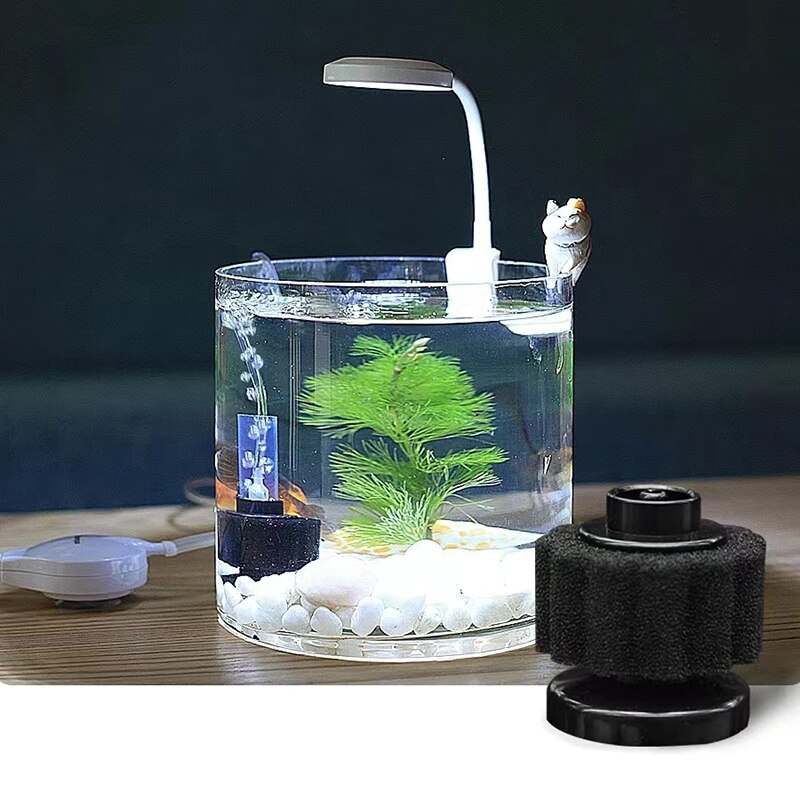 Mini Aquarium Sponge Filter for Fish Tanks & Ponds - Biochemical Filtration