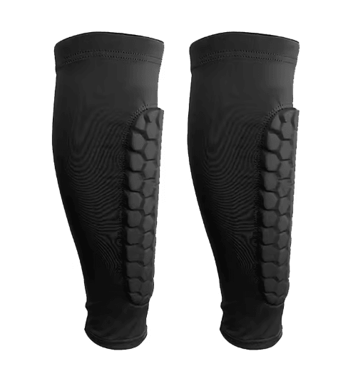 EVA Padded Ski Shin Guard Sleeves Impact Absorbing Calf & Boot Bite Protector Pair