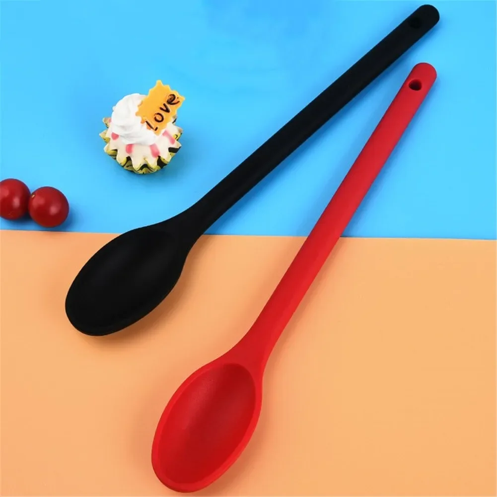Silicone Mixing Spoon Long Handle Nonstick Serving Spoon