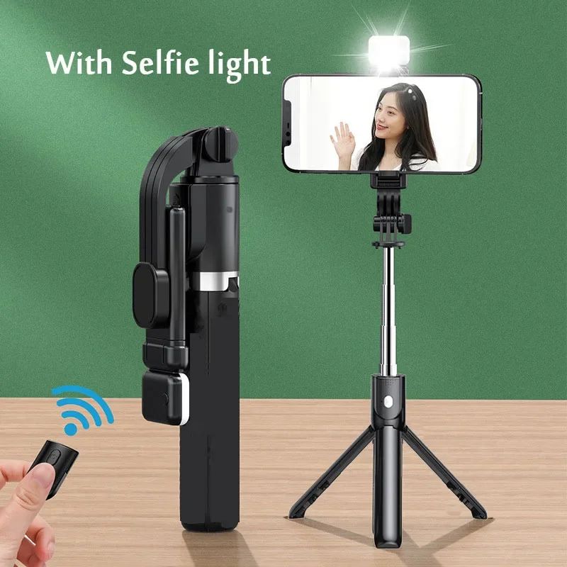 Bluetooth Selfie Stick Tripod with Light