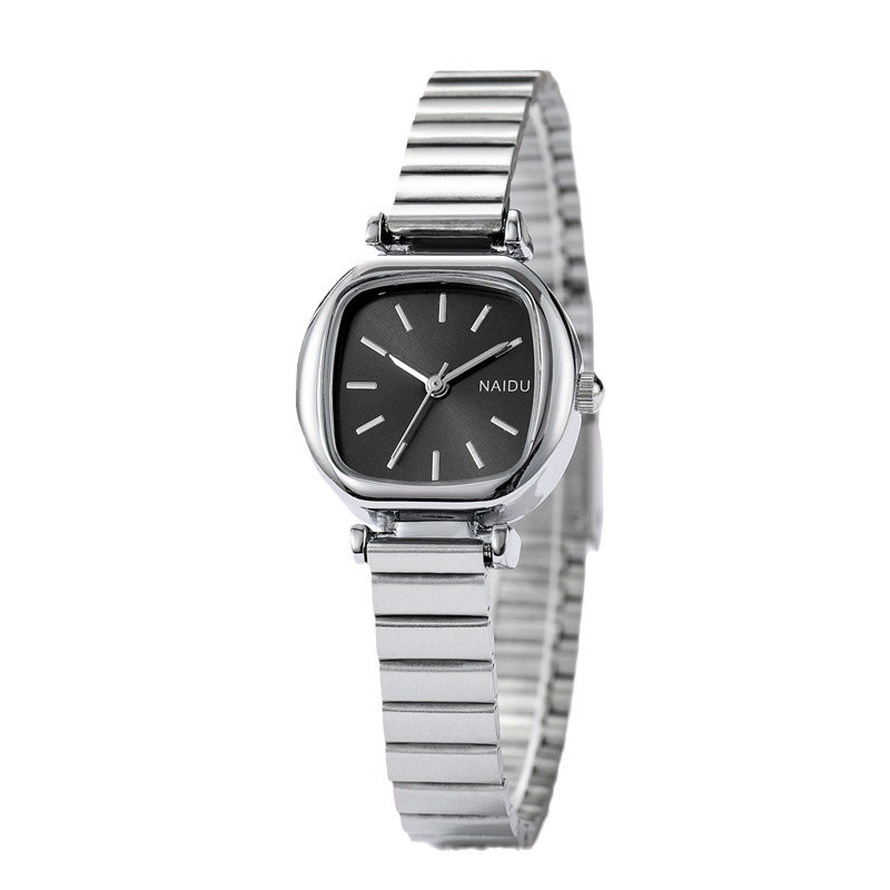 Fashionable and Simple Quartz Watch, Women's Square Bamboo Strap Watch