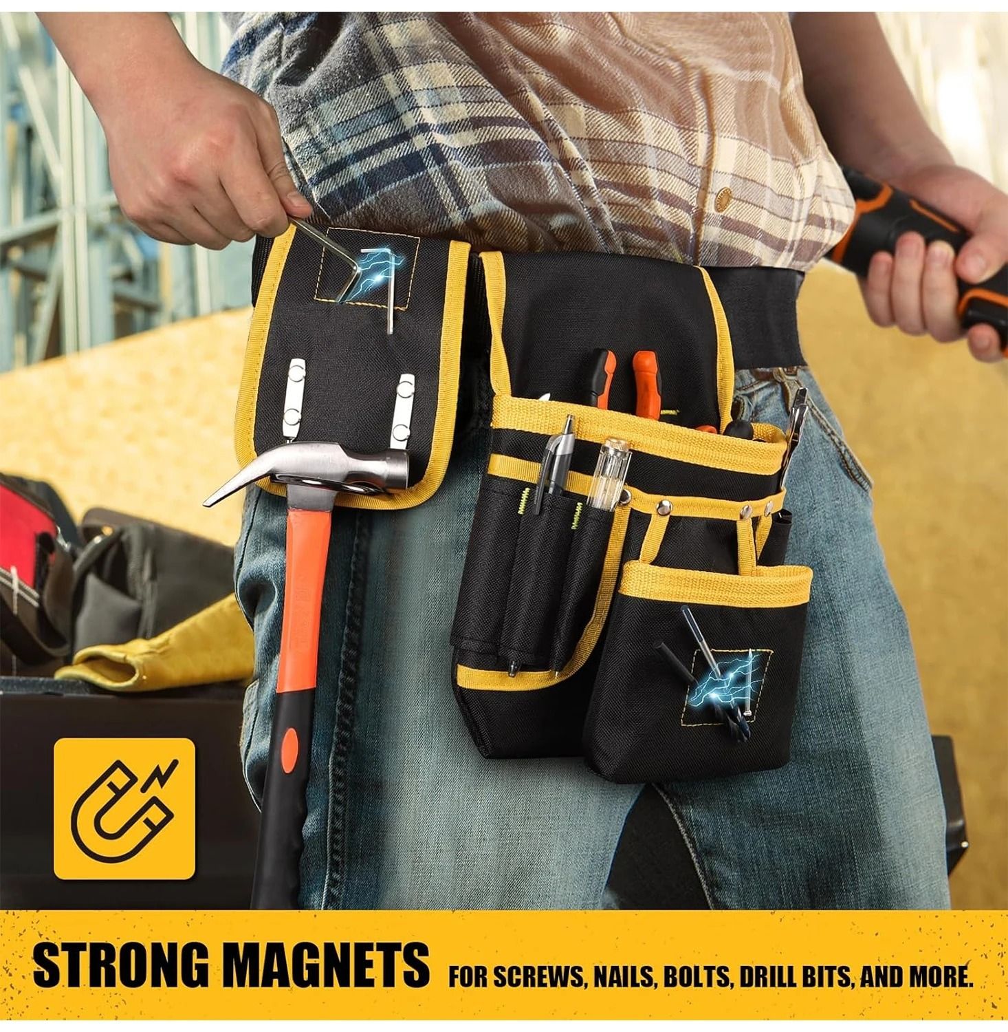 Versatile Tool Belt Bag & Heavy-Duty Waist Apron