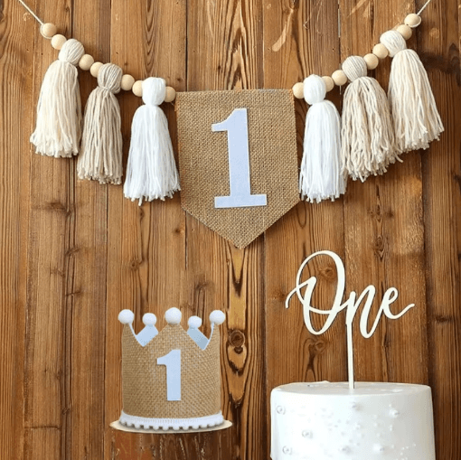 Boho 1st Birthday High Chair Banner Baby First Birthday Party Decor