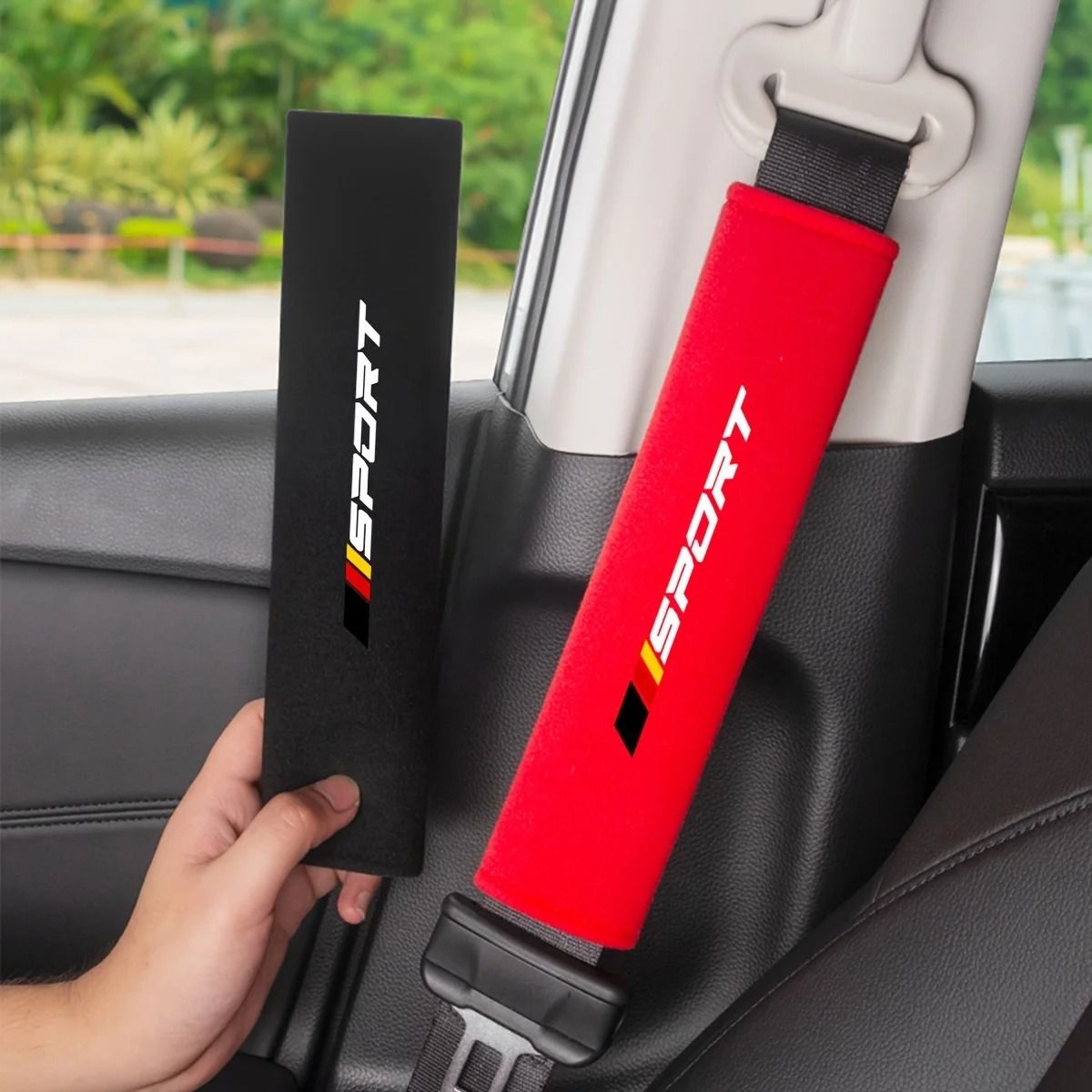 Plush Car Seat Belt Pads Set of 2 Universal Soft Shoulder Strap Cushions