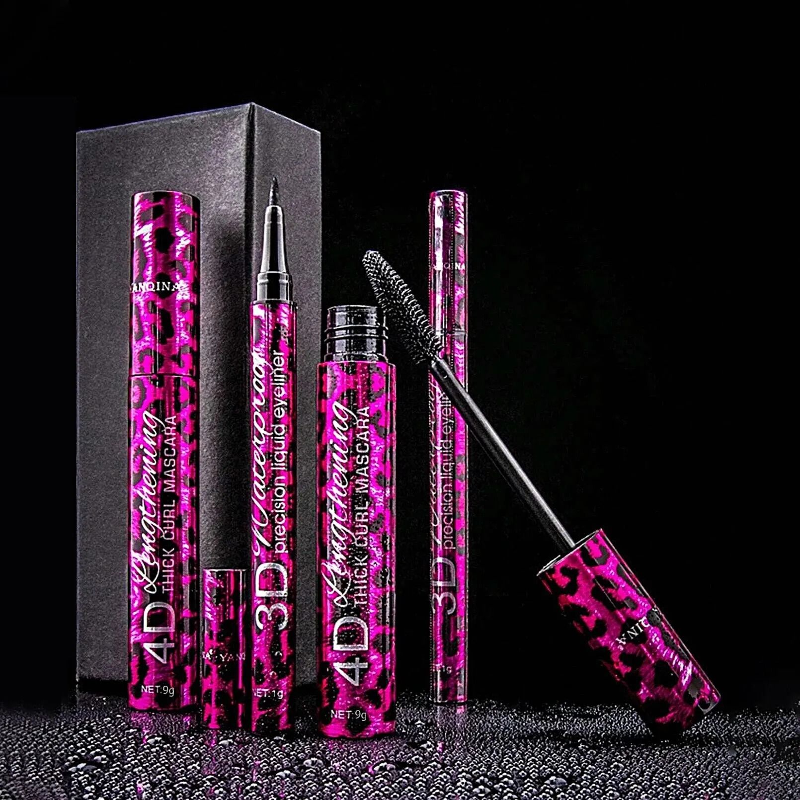 YANQINA GlamEyes Waterproof Eyeliner and Mascara Set