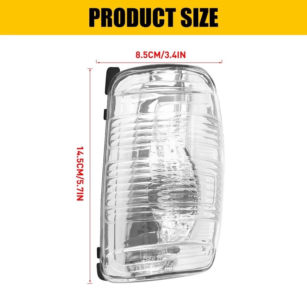 Durable Passenger Side Side Mirror Turn Signal Light, Stable Performance, Easy to Install