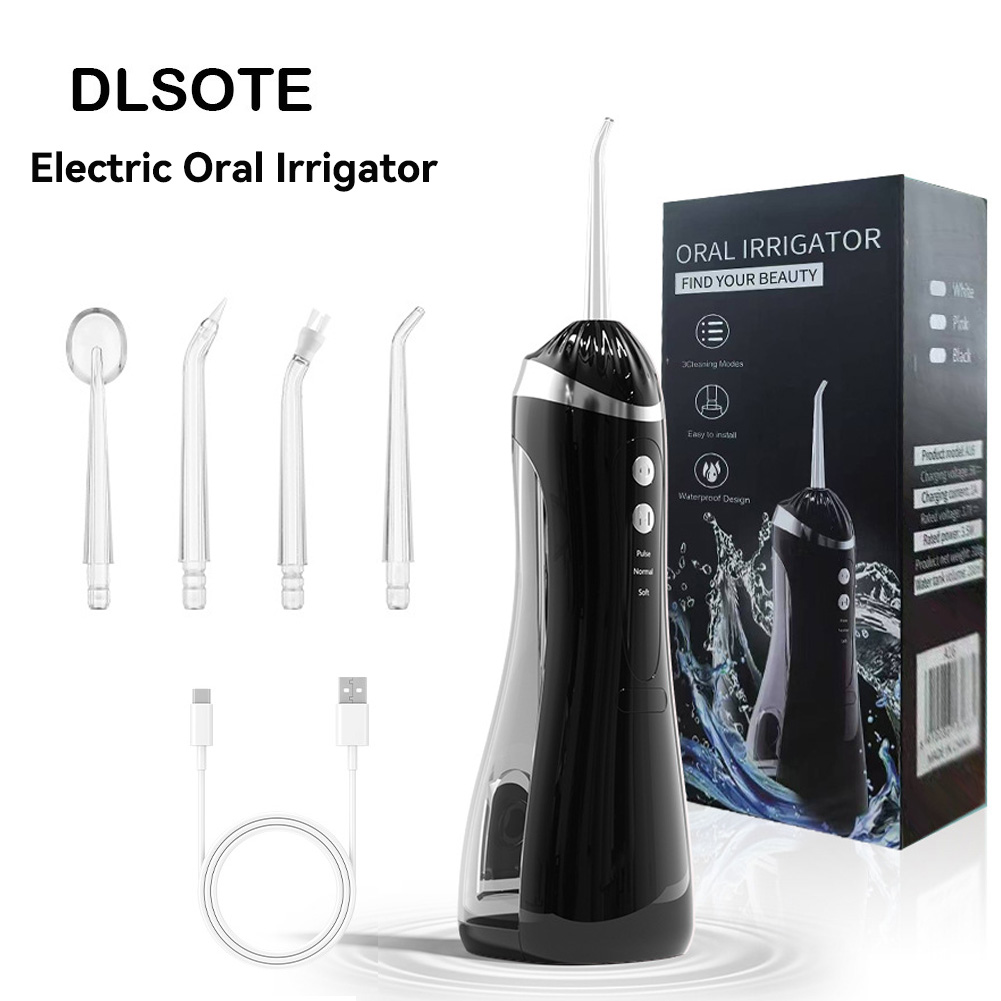 Portable Dental Water Flosser, Waterproof Oral Irrigator with Cleaning Modes, Rechargeable Jet Floss for Teeth Whitening