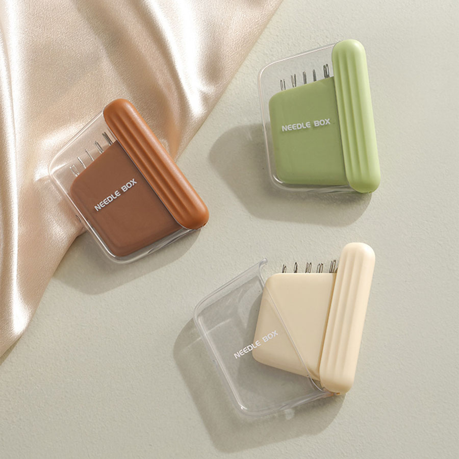 1Pcs Magnetic Suction Hand Sewing Needle Storage Box with 10 Needles, Portable Sewing Needle Set, Compact Sewing Tool