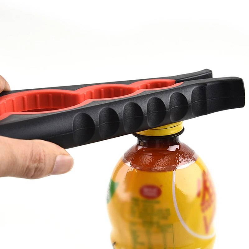 Multi-Function Jar and Bottle Opener with Anti-Slip Grip