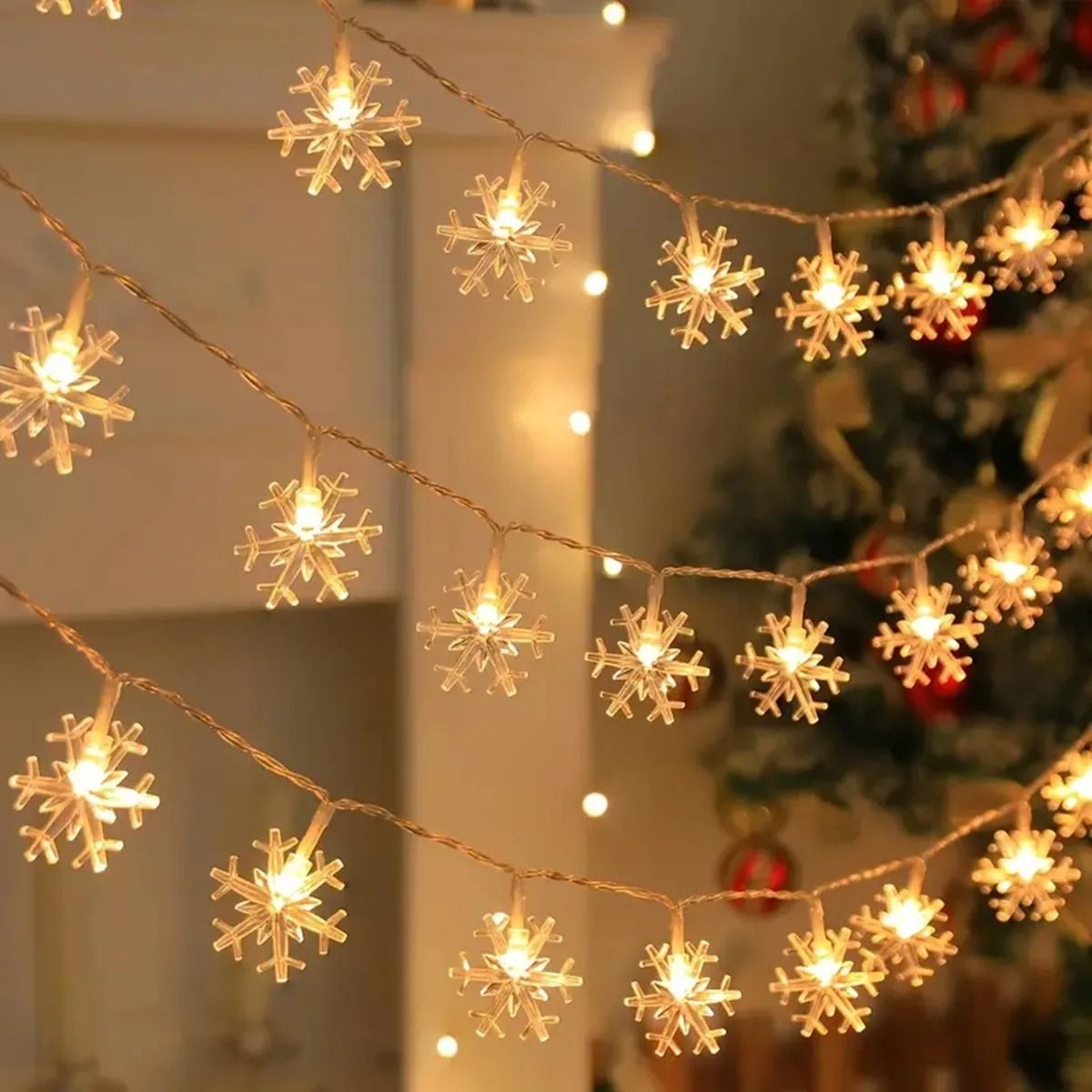 LED Christmas Snowflake String Light