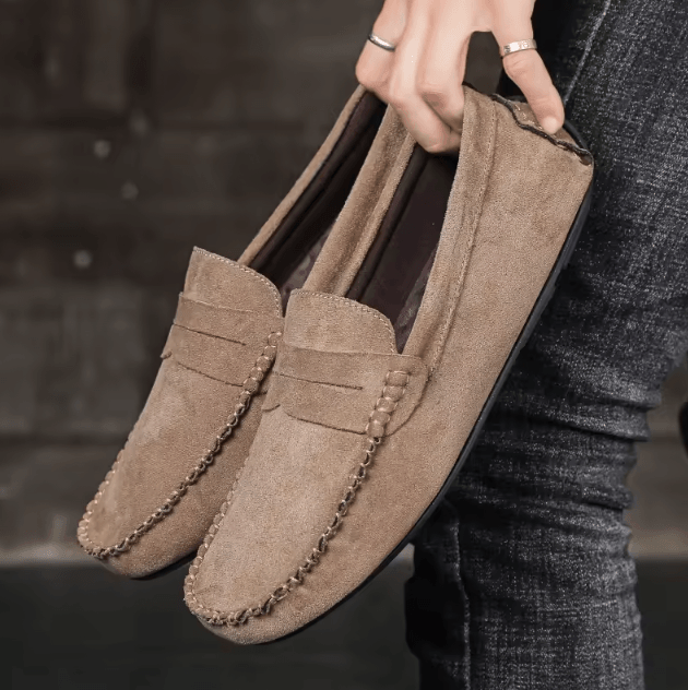 UrbanEase Mens Suede Casual Loafers Breathable Slip On Driving Boat Shoes