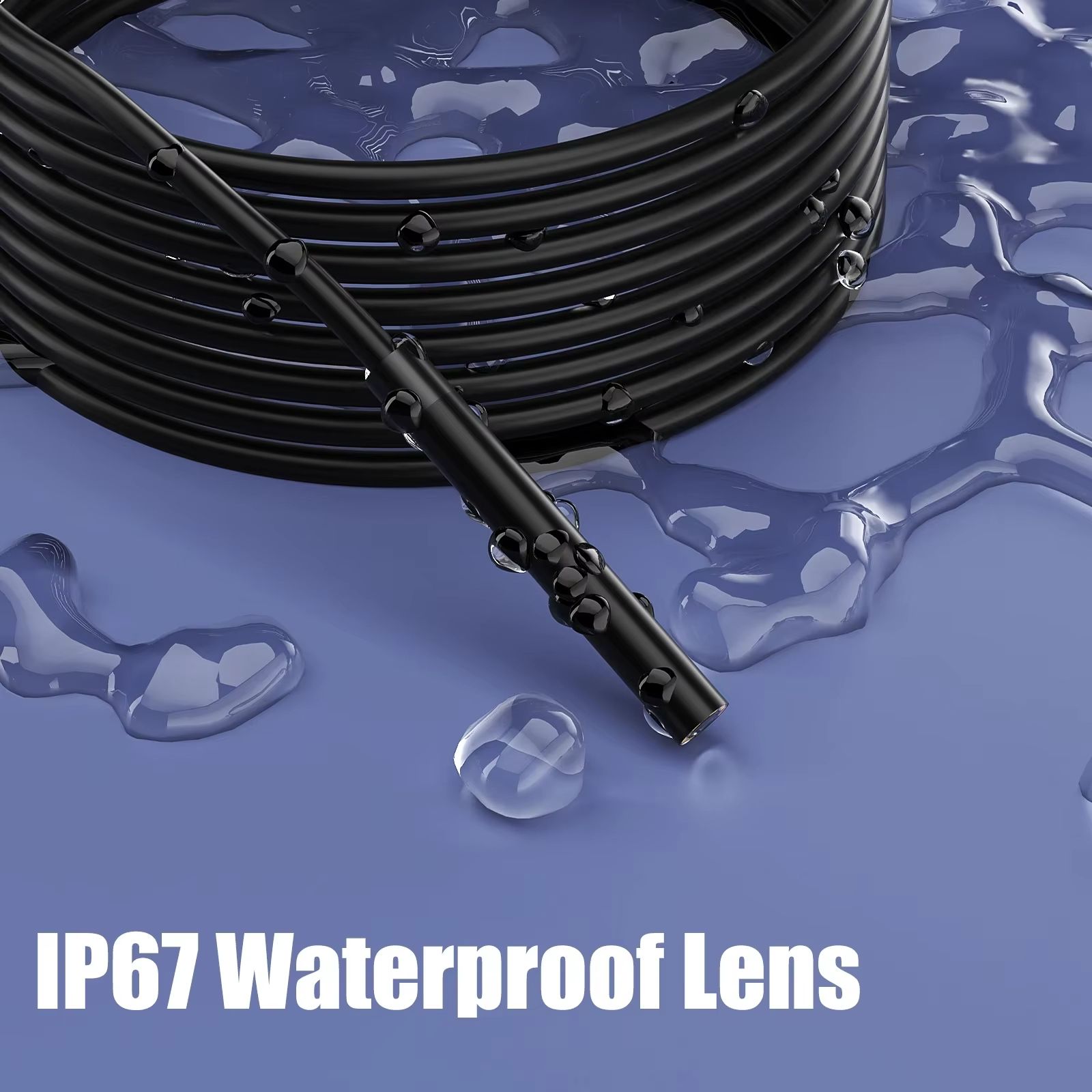 HD 960P Waterproof Inspection Endoscope Camera for iOS with LED Light and Flexible Cable for Car Repair and Home Use